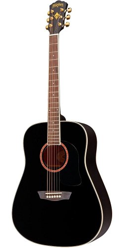 Washburn WD100DLBK-U Dreadnought Mahogany Acoustic Guitar with Gigbag