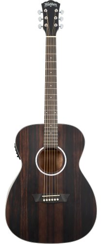 Washburn DFEFE-U Deep Forest Folk Acoustic/Electric Guitar. Striped Ebony