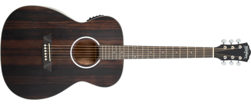 Washburn DFEFE-U Deep Forest Folk Acoustic/Electric Guitar. Striped Ebony