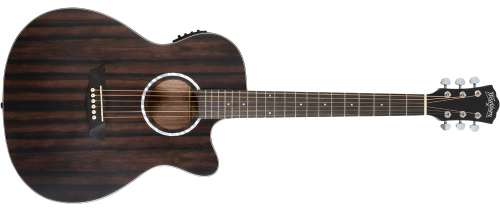 Washburn DFEACE-U Deep Forest Grand Auditorium Cutaway Acoustic Electric Guitar. Striped Ebony